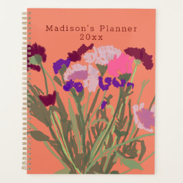 Moderne Kunst Gelukkige Kleurrijke Wildflower +Cus Planner