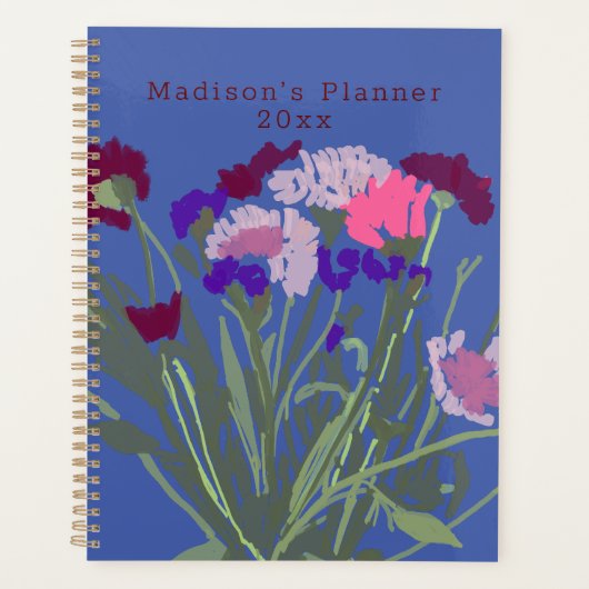 Moderne Kunst Gelukkige Kleurrijke Wildflower +Cus Planner (Voorkant)
