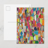 Moderne Kunst Geometrisch Deco Meerkleurig Feestdagenkaart (Voorkant / Achterkant)
