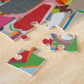 Moderne kunst Geometrische deco Multi-color Jigzaa Legpuzzel (Zijkant)