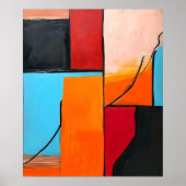 moderne kunst, geometrische vormen, abstract ontwe poster (Voorkant)