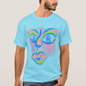 Moderne Kunst Gezicht T-shirt (Voorkant)