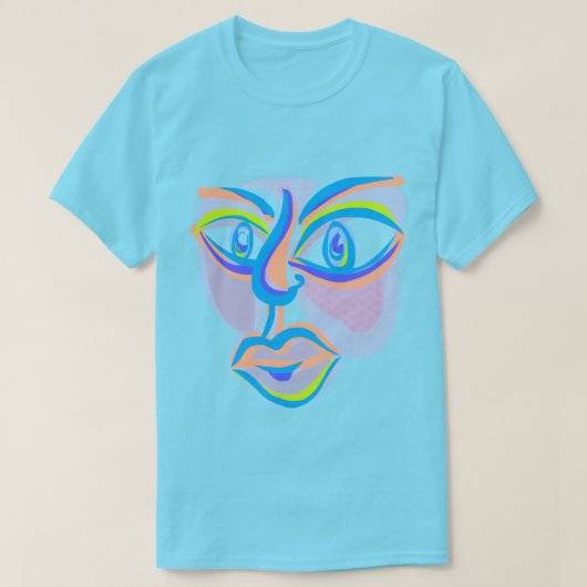 Moderne Kunst Gezicht T-shirt (Design voorkant)