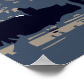 Moderne kunst: Golden Gate Bridge en skyline Poster (Hoek)