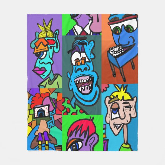 Moderne Kunst Gooi Deken (Voorkant)