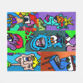 Moderne Kunst Gooi Deken (Voorkant (Horizontaal))