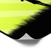 Moderne kunst - groene en roze hemel met boom poster (Hoek)