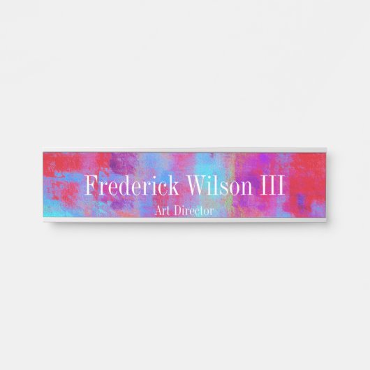 Moderne Kunst Hanging Desk Wall Door Cubical Sign Deurbordje (Voorkant)