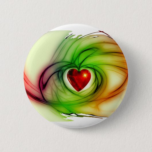Moderne kunst hart, chic liefdespatroon cadeaus vo ronde button 5,7 cm (Voorkant)