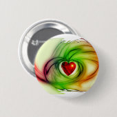 Moderne kunst hart, chic liefdespatroon cadeaus vo ronde button 5,7 cm (Voorkant /achterkant)