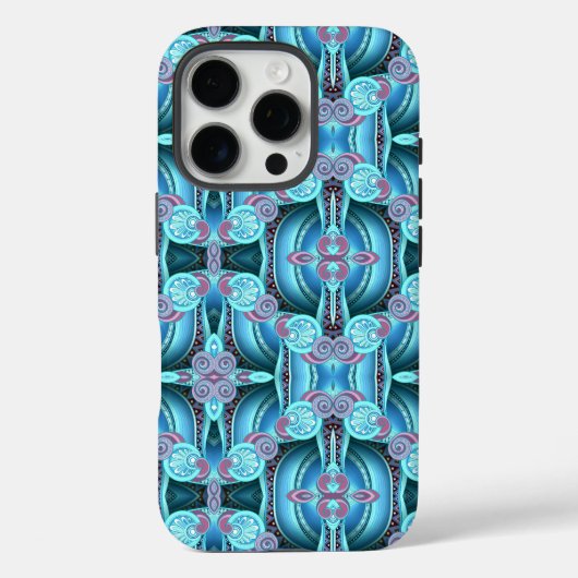 Moderne Kunst In Blau iPhone / iPad hoesje (Achterkant)