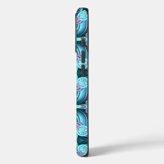 Moderne Kunst In Blauwe iPhone / iPad hoesje (Achterkant / Links)