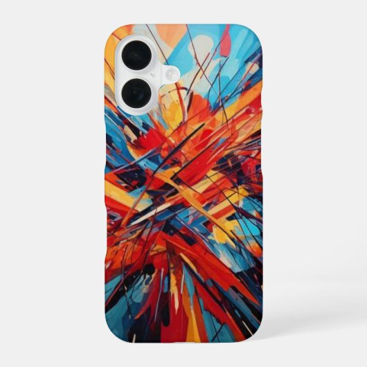 Moderne kunst iPhone 16 hoesje (Achterkant)