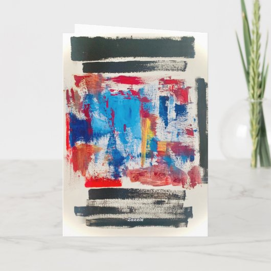 Moderne Kunst Kantoorartikelen Kaart (Achterkant)