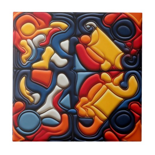 Moderne Kunst Keramische Tegels Tegeltje (Voorkant)
