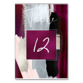 Moderne kunst, kleurenbloknummers. Blush + Bourgog Kaart (Achterkant)