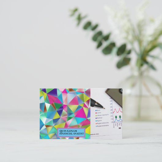 Moderne kunst kleurrijke Abstracte achtergrond Visitekaartje (Staand voorkant)