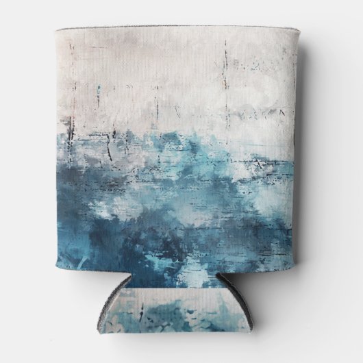 Moderne kunst: kleurrijke Abstracte penseelstreken Blikjeskoeler (Voorkant)