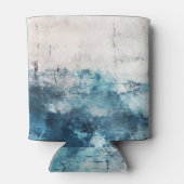 Moderne kunst: kleurrijke Abstracte penseelstreken Blikjeskoeler (Achterkant)