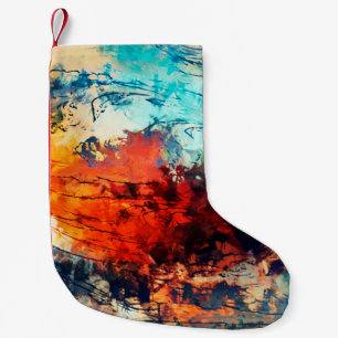 Moderne kunst. Kleurrijke hedendaagse kunst. Kleur Kleine Kerstsok
