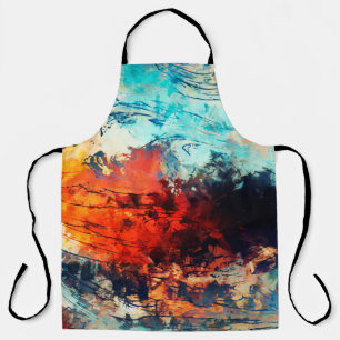 Moderne kunst. Kleurrijke hedendaagse kunst. Kleur Schort