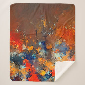 Moderne kunst. Kleurrijke hedendaagse kunst. Kleur Sherpa Deken