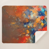 Moderne kunst. Kleurrijke hedendaagse kunst. Kleur Sherpa Deken (Voorkant (horizontaal))