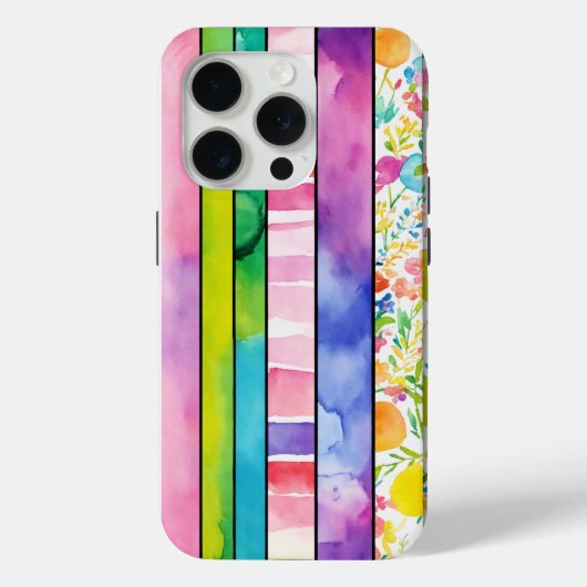 Moderne Kunst Kleurrijke Kinder Levendige Waterver Case-Mate iPhone Case (Achterkant)