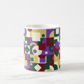 Moderne kunst kubisme vierkanten cirkels koffie li koffiemok (Center)