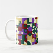 Moderne kunst kubisme vierkanten cirkels koffie li koffiemok (Links)