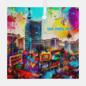Moderne Kunst Las Vegas Glas Ornament (Achterkant)