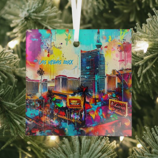 Moderne Kunst Las Vegas Glas Ornament (Insitu)