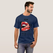 Moderne Kunst Lip Print Lippenstift Markierung mei T-shirt (Voorkant volledig)