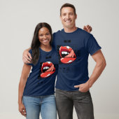 Moderne Kunst Lip Print Lippenstift Markierung mei T-shirt (Unisex)