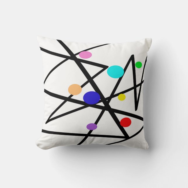 moderne kunst maakt proefproject abstract kussen (Voorkant)