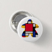Moderne kunst Meeple Button (Voorkant /achterkant)