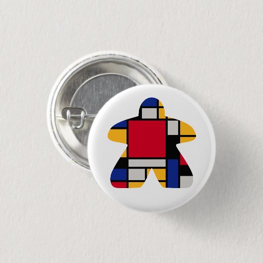 Moderne kunst Meeple Button (Voorkant /achterkant)