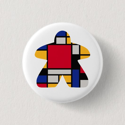 Moderne kunst Meeple Button (Voorkant)