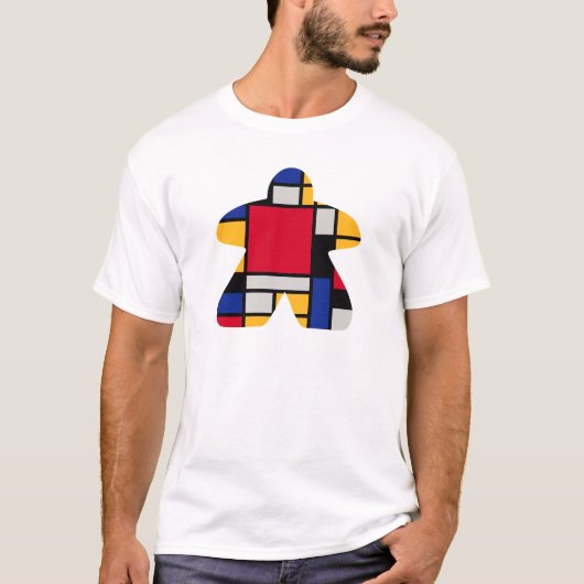 Moderne Kunst Meeple Mannen Shirt (Voorkant)