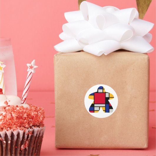 Moderne Kunst Meeple Stickers (Feest)