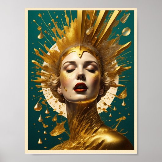 Moderne kunst meisje poster (Voorkant)