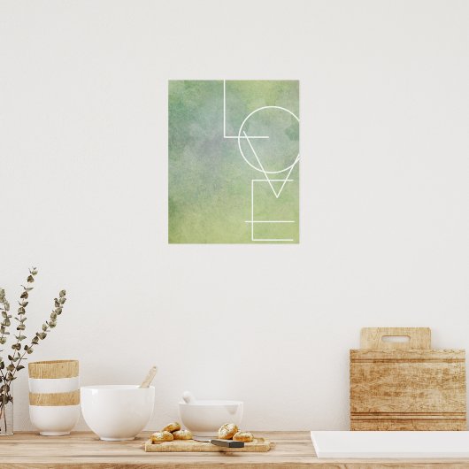moderne kunst met chic love poster wall art (Keuken)