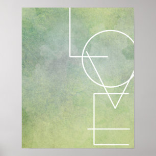 moderne kunst met chic love poster wall art