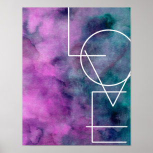 moderne kunst met chic love poster wall art