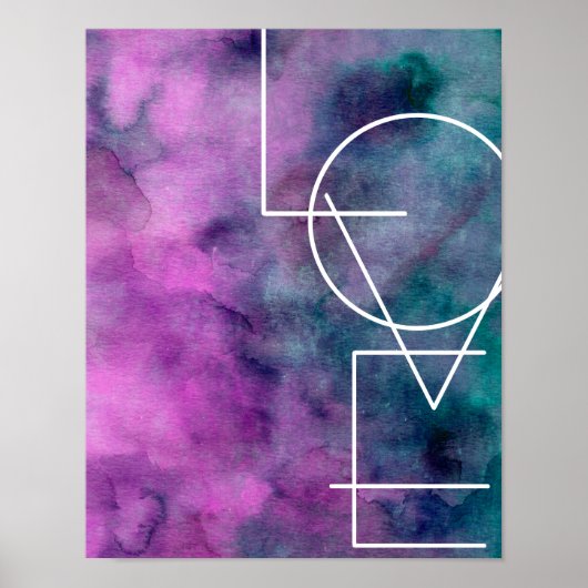 moderne kunst met chic love poster wall art (Voorkant)
