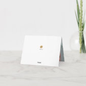 Moderne kunst, Navy Blue+Roos Gold Hartelijk dank Bedankkaart (Achterkant)