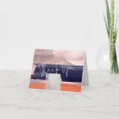 Moderne kunst, Navy Blue+Roos Gold Hartelijk dank Bedankkaart (Voorkant)