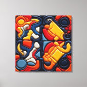 Moderne Kunst op Gespannen Canvas Print (Voorkant)