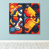 Moderne Kunst op Gespannen Canvas Print (Insitu (Houten vloer))