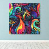 Moderne Kunst op Gespannen Canvas Print (Insitu (Houten vloer))